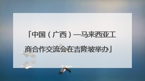 中国（广西）—马来西亚工商合作交流会在吉隆坡举办